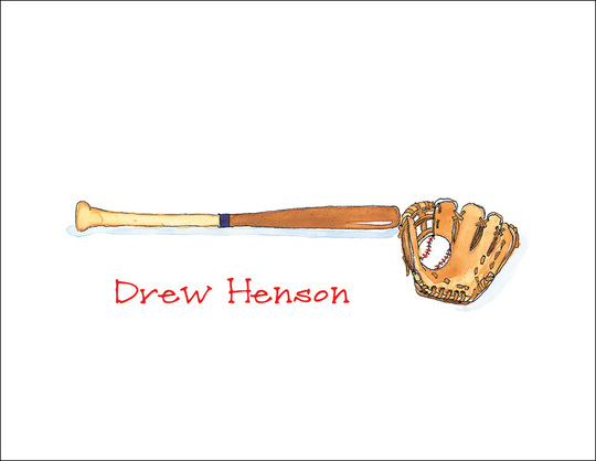 Baseball Folded Note Cards
